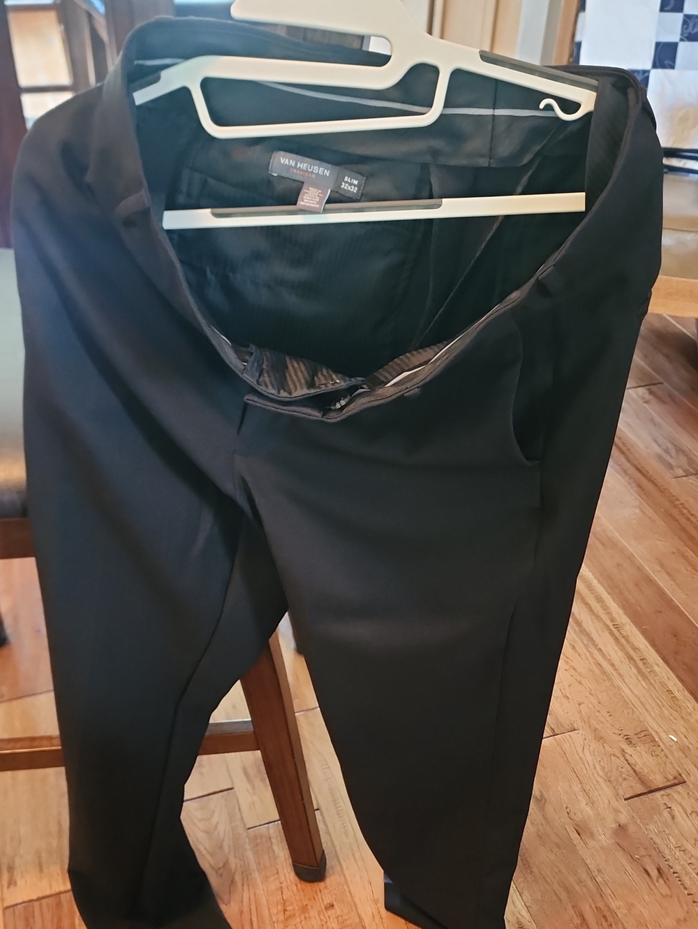 Van Heusen Black Men's Dress Pants - Sleek Tapered Slim Style